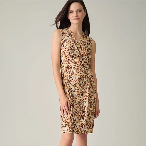 Kasper Naomi Dress, Everyday Knit Daffodil/Off White Multi - Picture 1 of 4